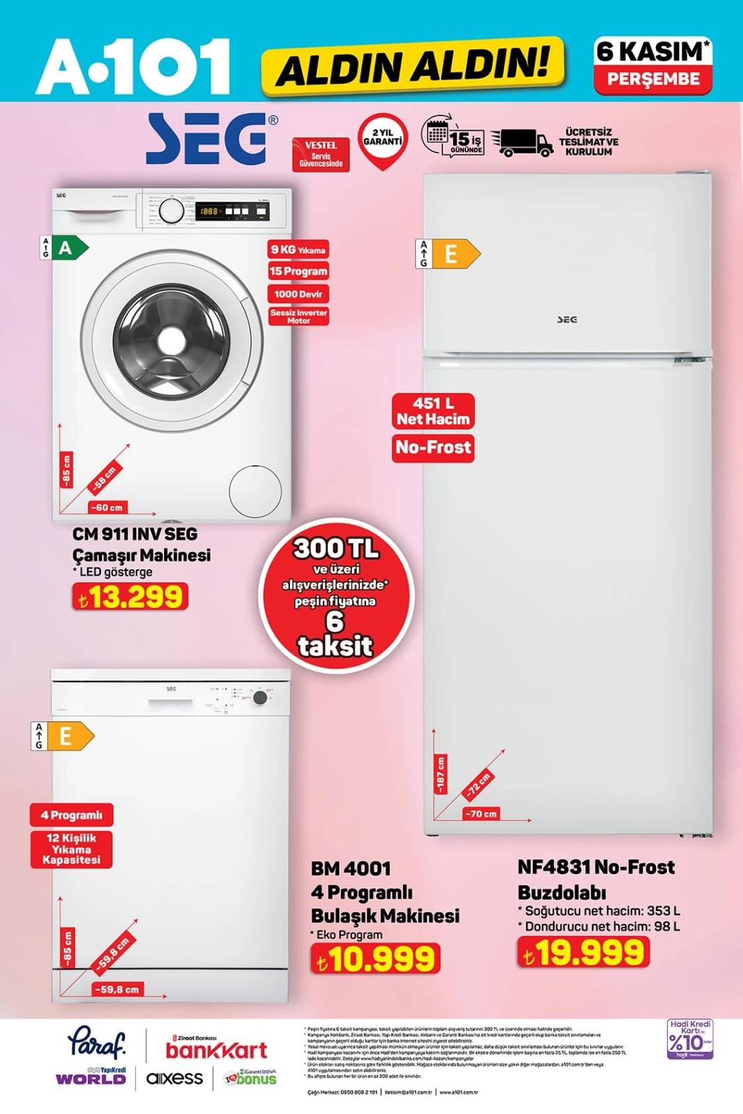 A101 6 Kasım aktüel kataloğu yayımlandı! TV’den motosiklete, halı yıkama makinesinden çay makinesine kadar indirim yağmuru! 4